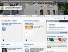 Tablet Screenshot of comune.trambileno.tn.it